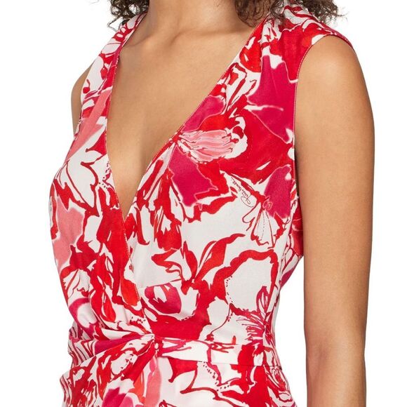Roberto Cavalli $995 ROSES PRINT WRAP TOP - Picture 1 of 8